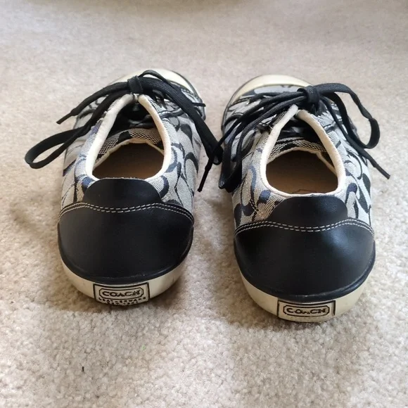 Coach Shoes, Size 7. Worn A Few Times. Canvas, Leather & Rubber. - Picture 3 of 7